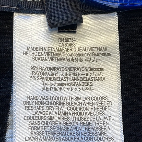 BCBG Maxazria black label black white stripe asymmetrical sweater size XS - Picture 6 of 8